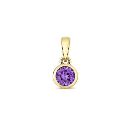 Amethyst Pendant February Birthstone 0.23ct - 9ct Gold